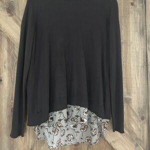 Lila Rose sweater with cute poppy trim